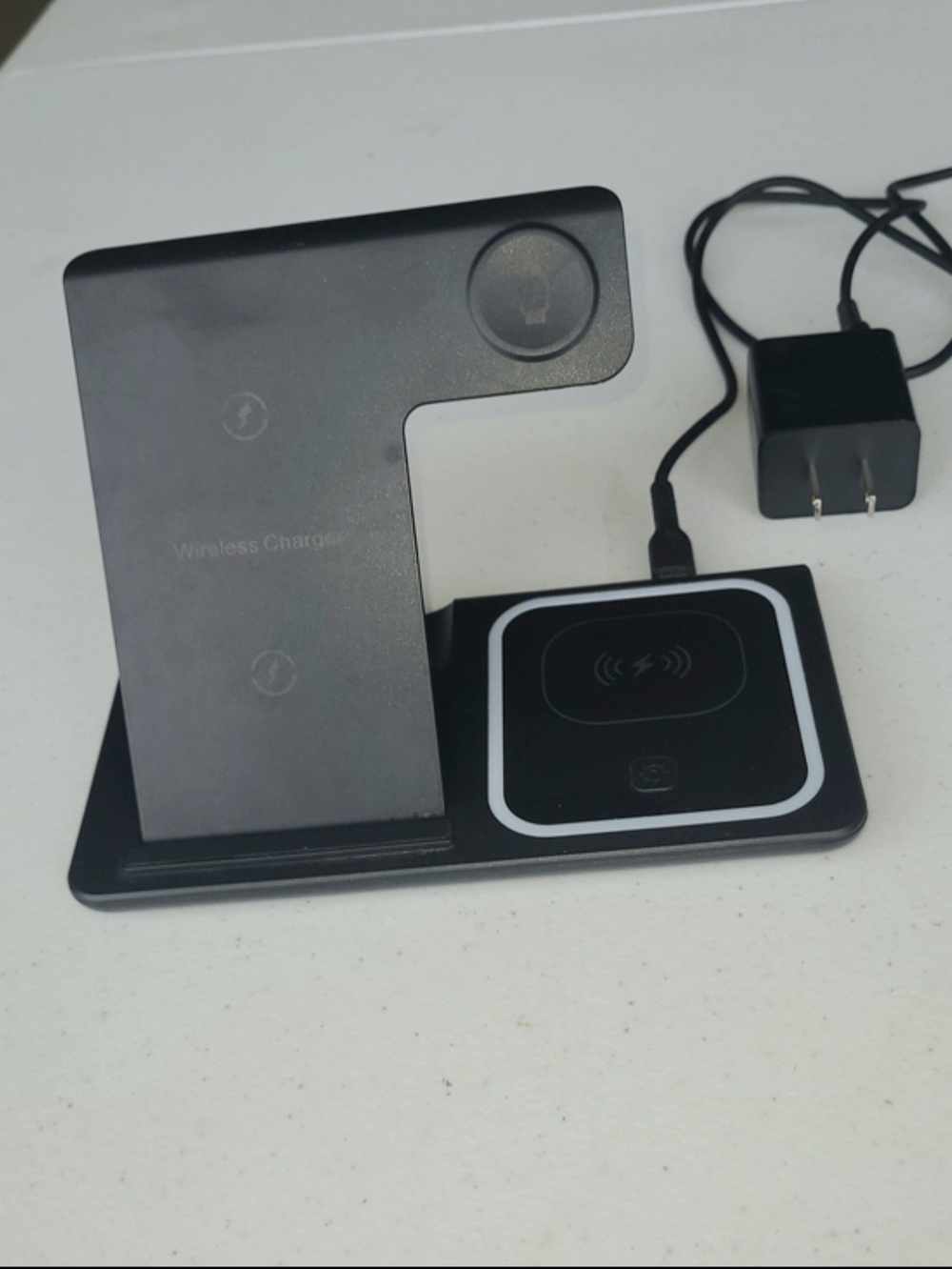 Wireless 3-in-1 Charging Stand Dock - Black